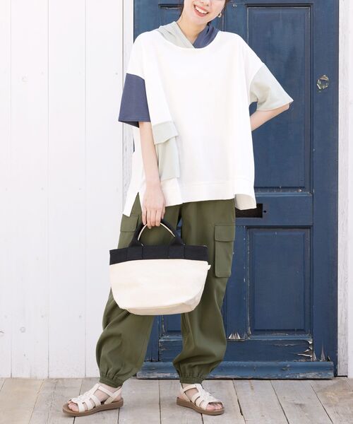 rps（アールピーエス）の「ツイルカーゴジョガーパンツ（その他パンツ・レディース・カーキ/アイボリー/ブラック/カーキブラウン/ピンク・フリー）」の18枚目の写真