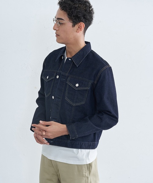 EDWIN(エドウィン)の「EDWIN エドウィン デニムジャケット ジージャン ブルゾン(デニムジャケット・メンズ・インディゴブルー/ブルー・SMALL/X-LARGE/MEDIUM/LARGE)」の16枚目の写真