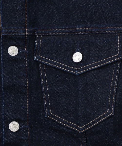EDWIN(エドウィン)の「EDWIN エドウィン デニムジャケット ジージャン ブルゾン(デニムジャケット・メンズ・インディゴブルー/ブルー・SMALL/X-LARGE/MEDIUM/LARGE)」の3枚目の写真
