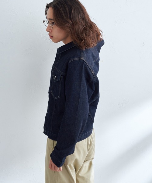 EDWIN(エドウィン)の「EDWIN エドウィン デニムジャケット ジージャン ブルゾン(デニムジャケット・メンズ・インディゴブルー/ブルー・SMALL/X-LARGE/MEDIUM/LARGE)」の6枚目の写真