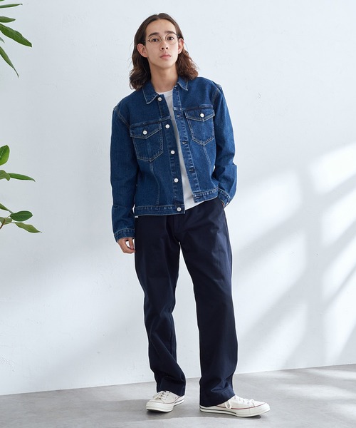 EDWIN(エドウィン)の「EDWIN エドウィン デニムジャケット ジージャン ブルゾン(デニムジャケット・メンズ・インディゴブルー/ブルー・SMALL/X-LARGE/MEDIUM/LARGE)」の13枚目の写真