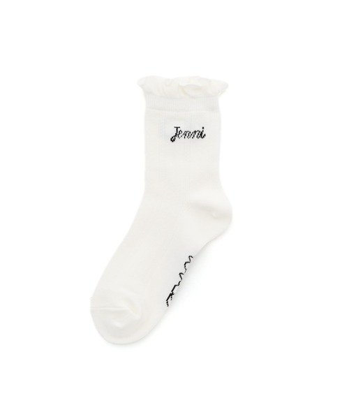JENNI(ジェニィ)の「メロー透かし柄クルーソックス(ソックス/靴下・キッズ・オフホワイト/ミント/ラベンダー・19-21cm/22-24cm)」の2枚目の写真