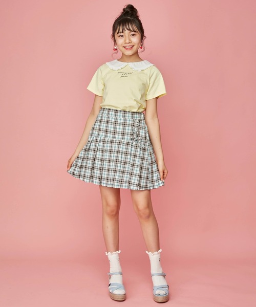 JENNI(ジェニィ)の「メロー透かし柄クルーソックス(ソックス/靴下・キッズ・オフホワイト/ミント/ラベンダー・19-21cm/22-24cm)」の5枚目の写真
