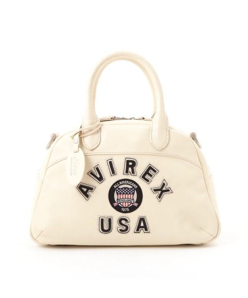 AVIREX（アヴィレックス）の「《直営店限定》VARSITY LEATHER MINI-BOSTON BAG / バーシティー レザー ミニ ボストンバッグ / AVIREX / アヴィレックス / AVX5625（ボストンバッグ・レディース・ブラック/オフホワイト/その他13/ブラウン系その他3・F/FREE）」の15枚目の写真