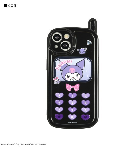 sanrio(サンリオ)の「sanrio/サンリオキャラクターズ iPhone 14/13対応 レトロガラケー風ケース(スマホケース/カバー・レディース・ベビーピンク/ライトブルー/ブラック/ホワイト・ONE SIZE)」の2枚目の写真