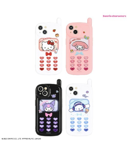 sanrio(サンリオ)の「sanrio/サンリオキャラクターズ iPhone 14/13対応 レトロガラケー風ケース(スマホケース/カバー・レディース・ベビーピンク/ライトブルー/ブラック/ホワイト・ONE SIZE)」の5枚目の写真
