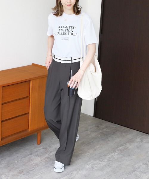 reca(レカ)の「マーベルトタックパンツ(その他パンツ・レディース・チャコール/サンドベージュ・S/M)」の9枚目の写真