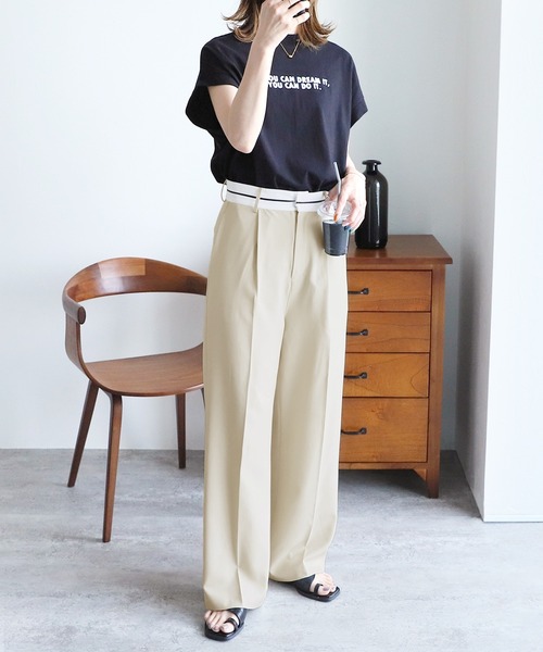 reca(レカ)の「マーベルトタックパンツ(その他パンツ・レディース・チャコール/サンドベージュ・S/M)」の14枚目の写真