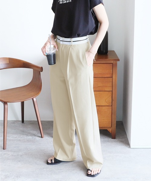 reca(レカ)の「マーベルトタックパンツ(その他パンツ・レディース・チャコール/サンドベージュ・S/M)」の13枚目の写真