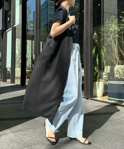 DouDou（ドゥドゥ）の「【WEB限定】2WAYジレジャンスカ（ジャンパースカート・レディース・キャメル/ブラック/ベージュ・FREE）」の5枚目の写真