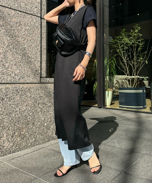 DouDou（ドゥドゥ）の「【WEB限定】2WAYジレジャンスカ（ジャンパースカート・レディース・キャメル/ブラック/ベージュ・FREE）」の9枚目の写真