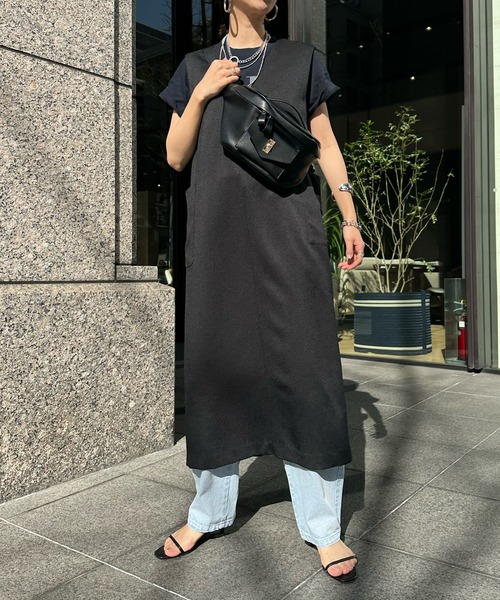 DouDou（ドゥドゥ）の「【WEB限定】2WAYジレジャンスカ（ジャンパースカート・レディース・キャメル/ブラック/ベージュ・FREE）」の10枚目の写真