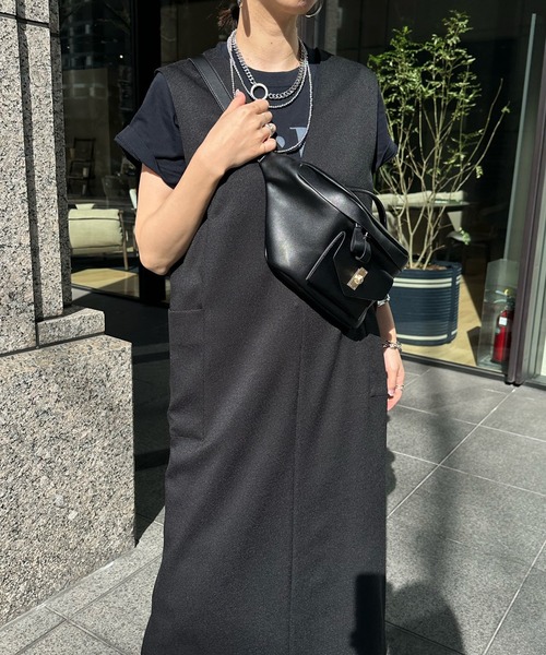 DouDou（ドゥドゥ）の「【WEB限定】2WAYジレジャンスカ（ジャンパースカート・レディース・キャメル/ブラック/ベージュ・FREE）」の14枚目の写真