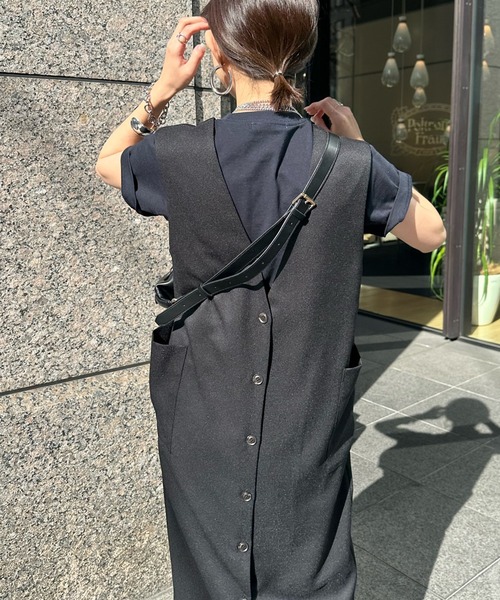 DouDou（ドゥドゥ）の「【WEB限定】2WAYジレジャンスカ（ジャンパースカート・レディース・キャメル/ブラック/ベージュ・FREE）」の16枚目の写真