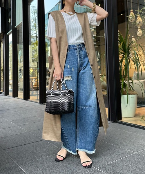 DouDou（ドゥドゥ）の「【WEB限定】2WAYジレジャンスカ（ジャンパースカート・レディース・キャメル/ブラック/ベージュ・FREE）」の18枚目の写真