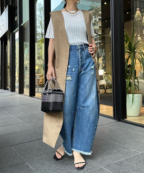 DouDou（ドゥドゥ）の「【WEB限定】2WAYジレジャンスカ（ジャンパースカート・レディース・キャメル/ブラック/ベージュ・FREE）」の20枚目の写真