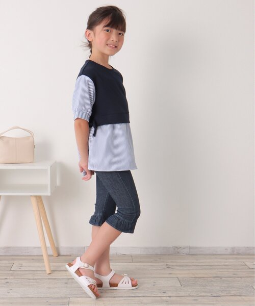 ikka(イッカ)の「後ろフリルクロップドパンツ(120~160cm)(その他パンツ・キッズ・ブラック/ブルー・160/120/150/130/140)」の21枚目の写真