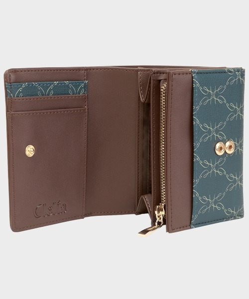 Clelia(クレリア)の「【Belle/ベェル】二つ折り財布(財布・レディース・ベージュ/ライトグリーン/ダークネイビー/ブラック/サックスブルー・ONE SIZE)」の6枚目の写真