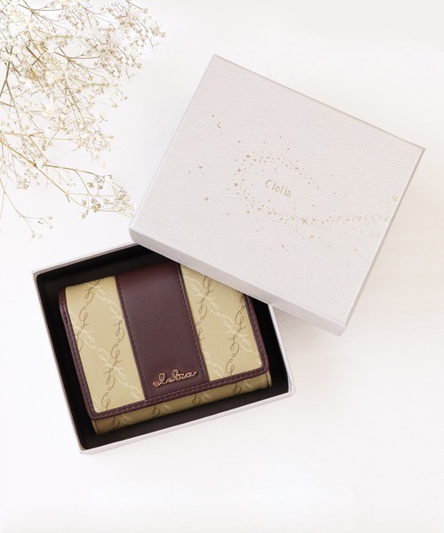 Clelia(クレリア)の「【Belle/ベェル】二つ折り財布(財布・レディース・ベージュ/ライトグリーン/ダークネイビー/ブラック/サックスブルー・ONE SIZE)」の12枚目の写真