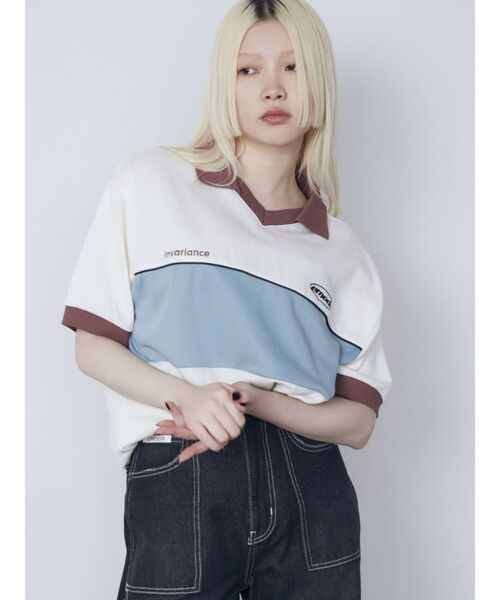 EMODA(エモダ)の「ジャージオーバーボックストップ(Tシャツ/カットソー・レディース・アイボリー/ブラック/ネイビー・FREE)」の6枚目の写真
