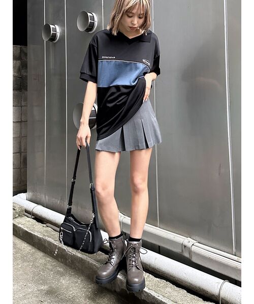 EMODA(エモダ)の「ジャージオーバーボックストップ(Tシャツ/カットソー・レディース・アイボリー/ブラック/ネイビー・FREE)」の14枚目の写真
