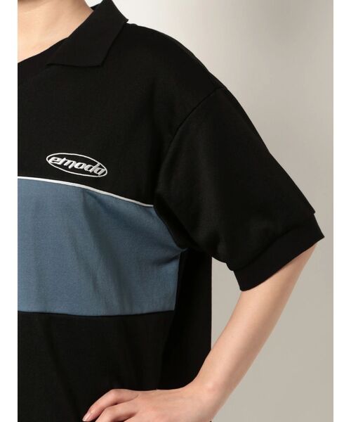 EMODA(エモダ)の「ジャージオーバーボックストップ(Tシャツ/カットソー・レディース・アイボリー/ブラック/ネイビー・FREE)」の8枚目の写真