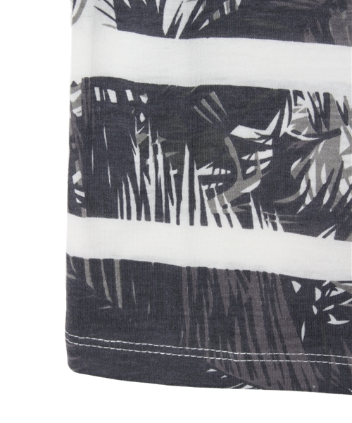 AZUL by moussy（アズールバイマウジー）の「30/-TC天竺リーフボーダータンク（タンクトップ・キッズ・ブラック系その他/ダークネイビー/ピンク系その他・100/120/130/150/110/140）」の6枚目の写真