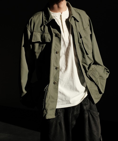 2AM(ツーエイエム)の「U.S MILITARY / ユーエスミリタリー US ARMY JUNGLE FATIGUE JACKET COMMERCIAL MODEL OZONE WASHED(ミリタリージャケット・メンズ・オリーブ/ブラック/カモフラージュ・LARGE/X-LARGE/SMALL/MEDIUM)」の14枚目の写真