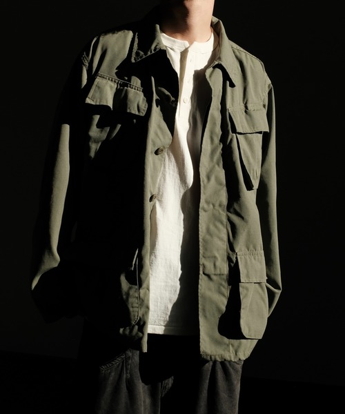 2AM(ツーエイエム)の「U.S MILITARY / ユーエスミリタリー US ARMY JUNGLE FATIGUE JACKET COMMERCIAL MODEL OZONE WASHED(ミリタリージャケット・メンズ・オリーブ/ブラック/カモフラージュ・LARGE/X-LARGE/SMALL/MEDIUM)」の15枚目の写真