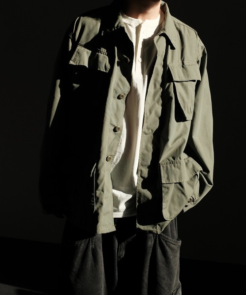 2AM(ツーエイエム)の「U.S MILITARY / ユーエスミリタリー US ARMY JUNGLE FATIGUE JACKET COMMERCIAL MODEL OZONE WASHED(ミリタリージャケット・メンズ・オリーブ/ブラック/カモフラージュ・LARGE/X-LARGE/SMALL/MEDIUM)」の16枚目の写真