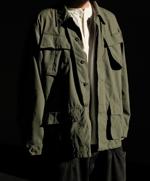 2AM(ツーエイエム)の「U.S MILITARY / ユーエスミリタリー US ARMY JUNGLE FATIGUE JACKET COMMERCIAL MODEL OZONE WASHED(ミリタリージャケット・メンズ・オリーブ/ブラック/カモフラージュ・LARGE/X-LARGE/SMALL/MEDIUM)」の19枚目の写真