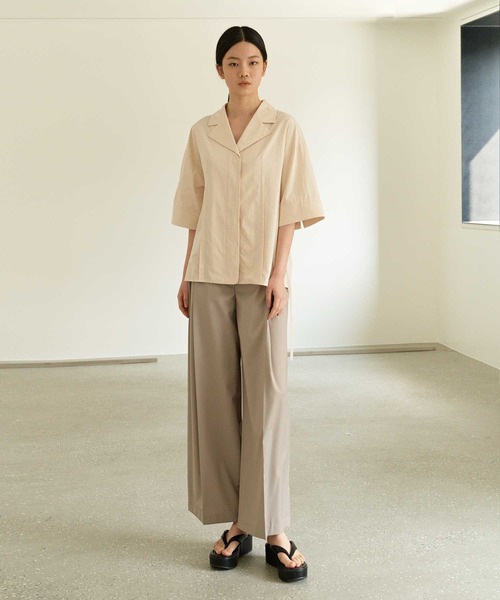 MOHAN(モハン)の「【MOHAN 】TOR ステッチ ロールアップ シャツ / TOR STITCH ROLL UP SHIRT(シャツ/ブラウス・レディース・ベージュ・FREE)」の9枚目の写真
