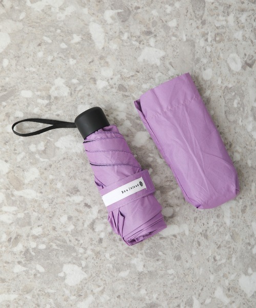 Bou Jeloud（ブージュルード）の「コンパクト日傘（折りたたみ傘・レディース・グレイッシュベージュ/ブラック/パープル・ONESIZE）」の4枚目の写真