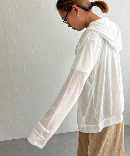 LBC（エルビーシー）の「UVパーカー L（パーカー・レディース・ライトグレー/ブラック/オフホワイト/オリーブ/ネイビー・L）」の2枚目の写真