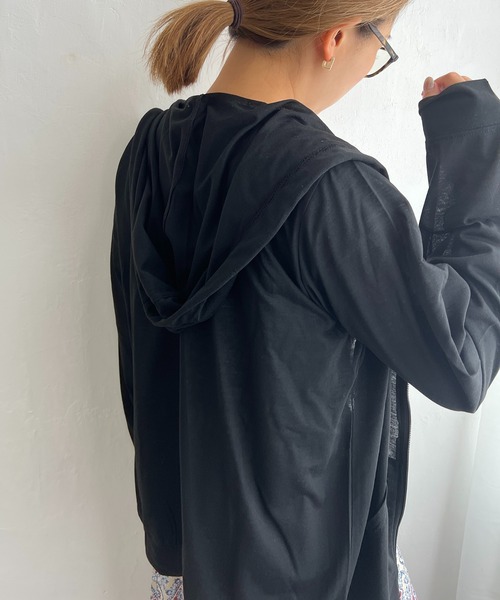 LBC（エルビーシー）の「UVパーカー L（パーカー・レディース・ライトグレー/ブラック/オフホワイト/オリーブ/ネイビー・L）」の3枚目の写真