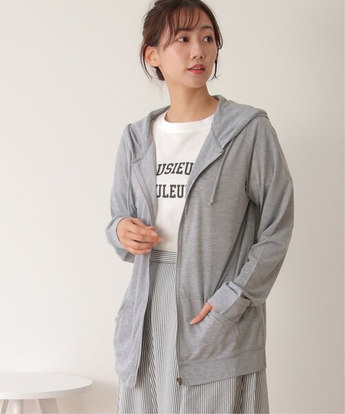 LBC（エルビーシー）の「UVパーカー L（パーカー・レディース・ライトグレー/ブラック/オフホワイト/オリーブ/ネイビー・L）」の8枚目の写真