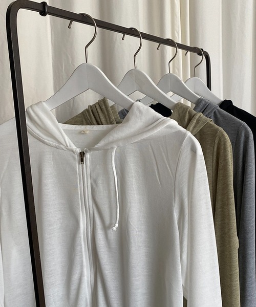 LBC（エルビーシー）の「UVパーカー L（パーカー・レディース・ライトグレー/ブラック/オフホワイト/オリーブ/ネイビー・L）」の12枚目の写真