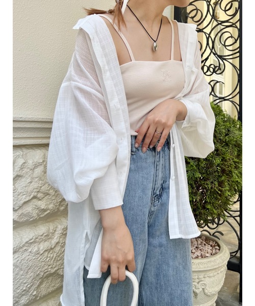 jumelle（ジュメロ）の「カップ付きストレッチキャミソール（キャミソール・レディース・ブラウン/アイボリー・FREE）」の11枚目の写真