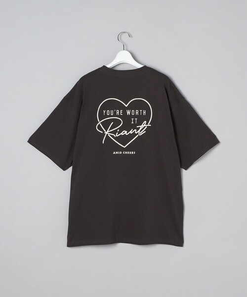 FREAK'S STORE（フリークスストア）の「ハートロゴTシャツ（Tシャツ/カットソー・レディース・オフホワイト/チャコールグレー・ﾌﾘ-）」の12枚目の写真