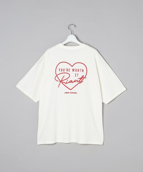 FREAK'S STORE（フリークスストア）の「ハートロゴTシャツ（Tシャツ/カットソー・レディース・オフホワイト/チャコールグレー・ﾌﾘ-）」の13枚目の写真