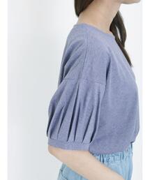 シェルタックボリュームスリーブカットソー