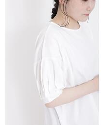 Samansa Mos2 | シェルタックボリュームスリーブカットソー(Tシャツ/カットソー)