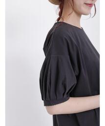 Samansa Mos2 | シェルタックボリュームスリーブカットソー(Tシャツ/カットソー)