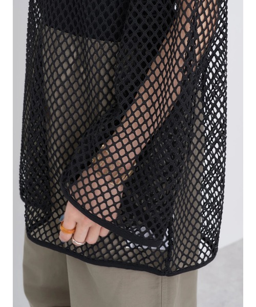 vintage メッシュ チュニック　レディース Sawa a la mode レディース チュニック メッシュ フリンジ