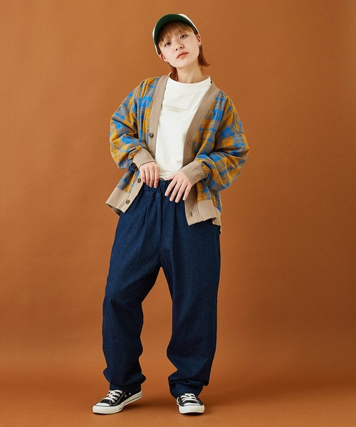 CUBE SUGAR（キューブシュガー）の「8.6オンスデニムワークパンツ（デニムパンツ・レディース・インディゴブルー・M）」の5枚目の写真