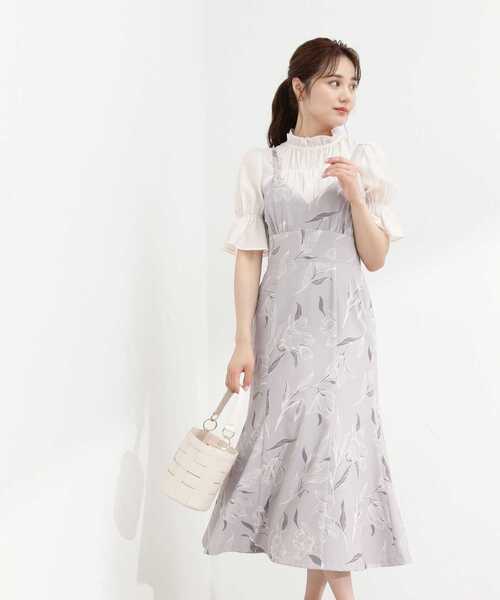 PROPORTION BODY DRESSING（プロポーションボディドレッシング）の「プリントフラワーワンピース / 1213240803（ワンピース・レディース・ピンク/グレー・SMALL/MEDIUM）」の2枚目の写真