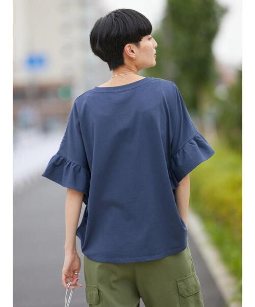 AMERICAN HOLIC(アメリカンホリック)の「袖フリルカットプルオーバー(Tシャツ/カットソー・レディース・ブラック系その他4/ネイビー/オフホワイト/グリーン系その他・M/L)」の13枚目の写真