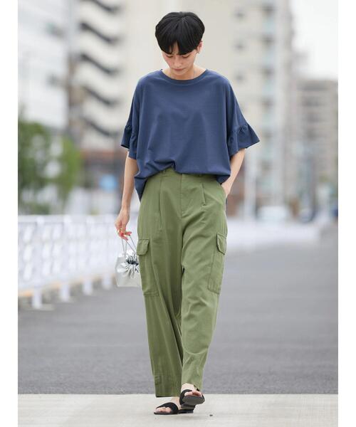 AMERICAN HOLIC(アメリカンホリック)の「袖フリルカットプルオーバー(Tシャツ/カットソー・レディース・ブラック系その他4/ネイビー/オフホワイト/グリーン系その他・M/L)」の16枚目の写真
