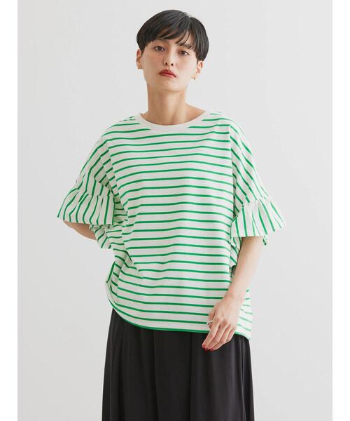 AMERICAN HOLIC(アメリカンホリック)の「袖フリルカットプルオーバー(Tシャツ/カットソー・レディース・ブラック系その他4/ネイビー/オフホワイト/グリーン系その他・M/L)」の7枚目の写真