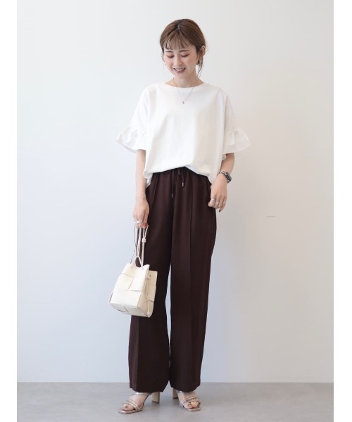 AMERICAN HOLIC(アメリカンホリック)の「袖フリルカットプルオーバー(Tシャツ/カットソー・レディース・ブラック系その他4/ネイビー/オフホワイト/グリーン系その他・M/L)」の5枚目の写真